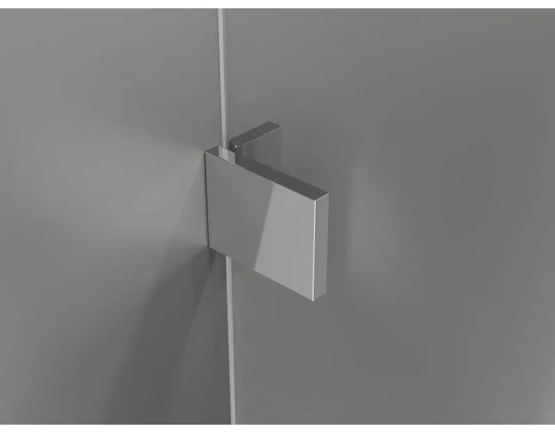 Mexen Lunar, L päťuholníkový sprchový kút naklápací doľava 100 x 80 cm, 8mm číre sklo, chrómový profil, 831L-100L-080P-01-00-L