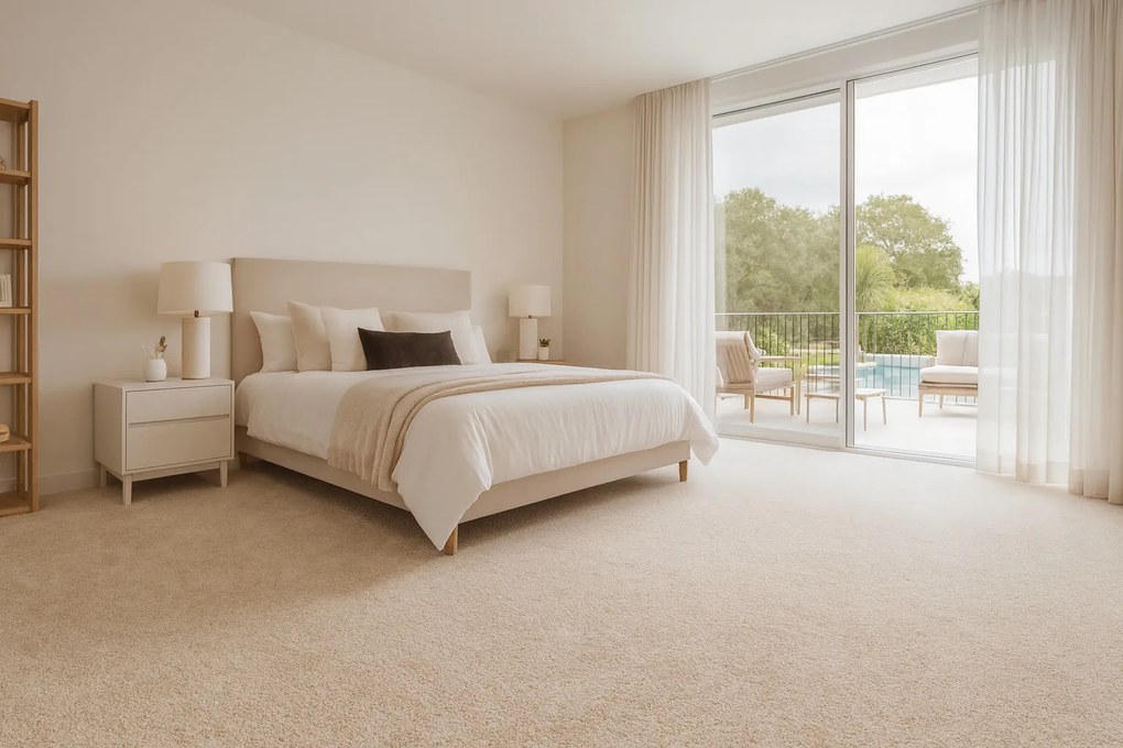 Associated Weavers, Koberec metráž Spinta 34, na mieru, šíře 4m, béžová, filc, obývacia izba