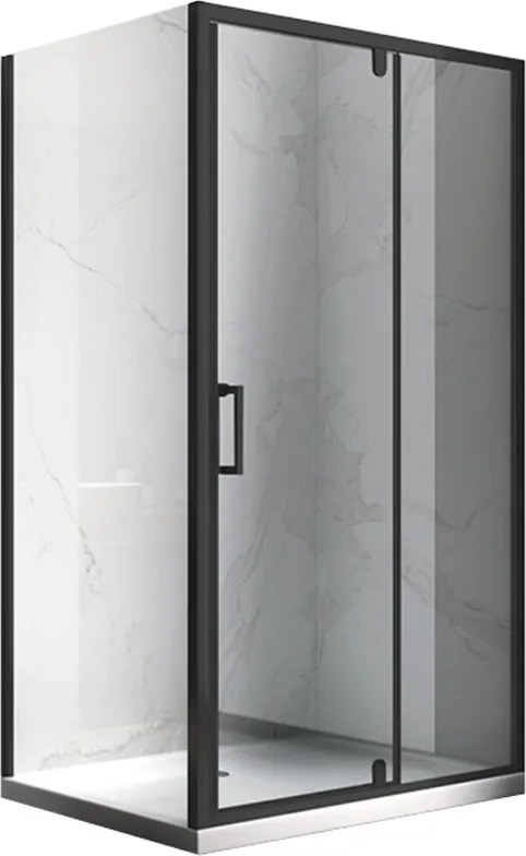 BPS-koupelny Obdĺžnikový sprchový kút ZES KZ07B BL 110x90 čierna/transparent - bez vaničky