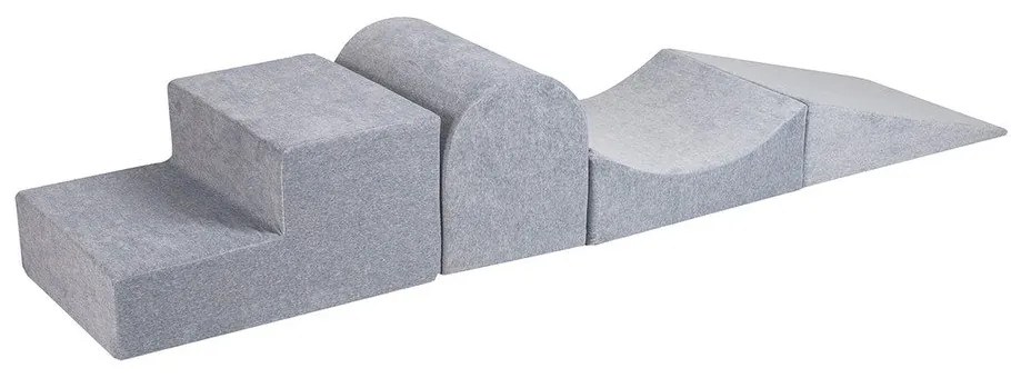 Svetlosivé zamatové penové ihrisko 45x193x30 cm Montessori – Meowbaby