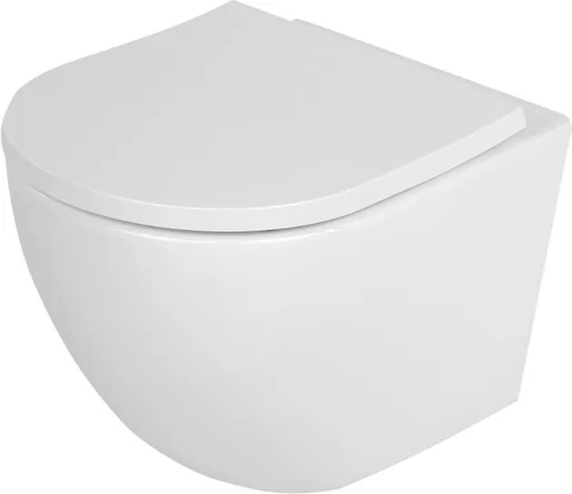 BPS-koupelny Závesná WC misa so SoftClose sedadlom HYD-4193, biela