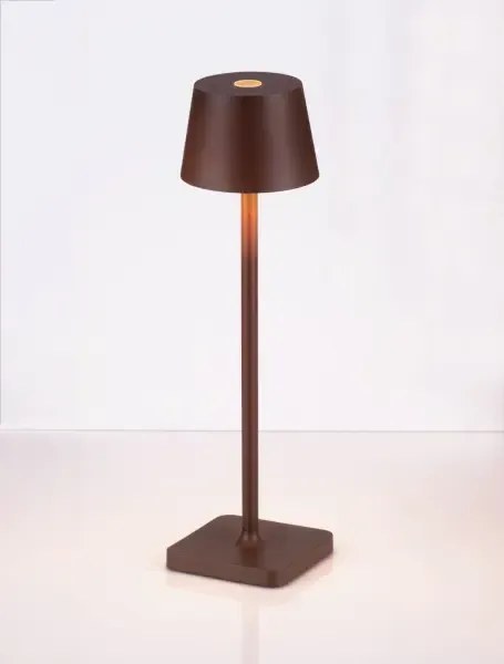 Vonkajšia stolová lampa Deck hnedá