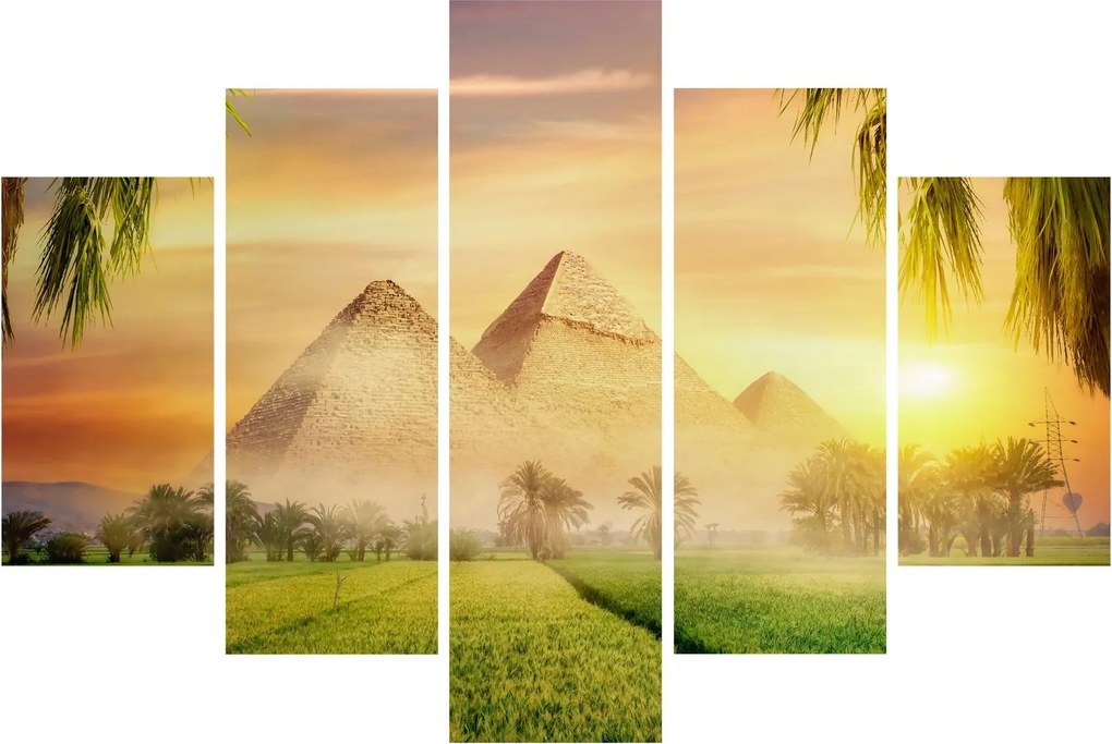 Obraz - Pyramídy (150x105 cm)