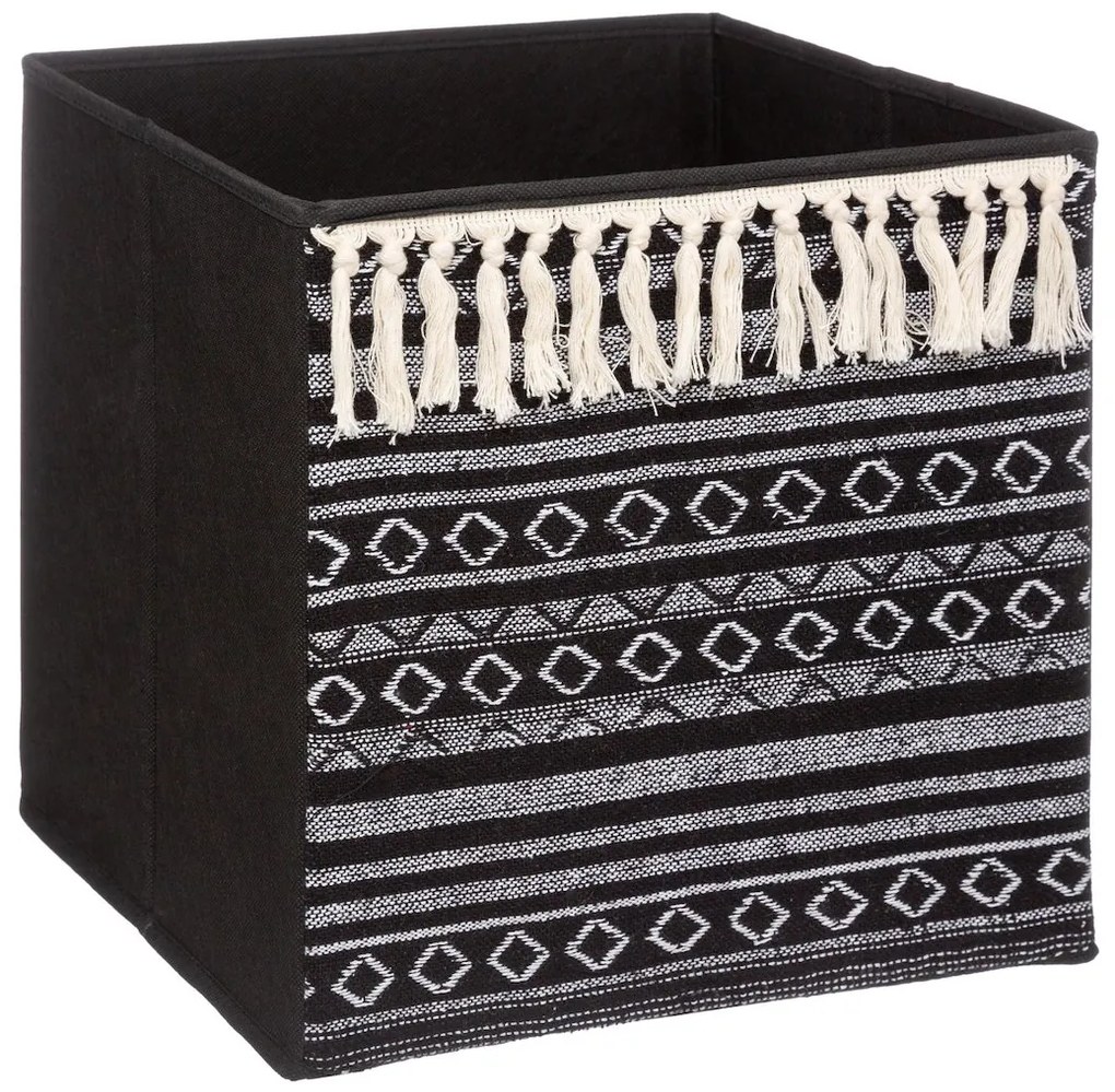 Úložný box Tassel, 31x31x31 cm, čierna
