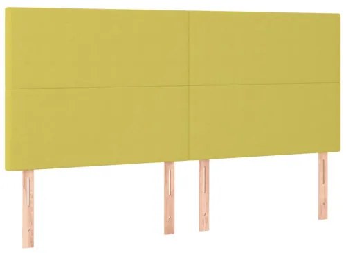 vidaXL Boxspring posteľ s matracom svetlozelená 200x200 cm látka-