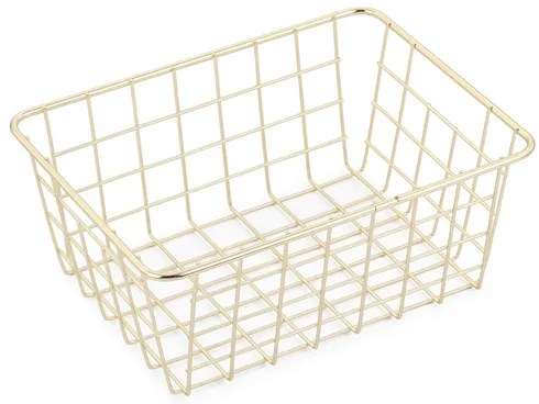 BISK Erga Niagara, drôtený košík 245x180x95 mm na postavenie, zlatá lesklá, ERG-08061