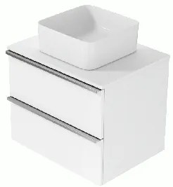 Cersanit - VIRGO závesná skrinka pod umývadlo s doskou 60cm, šedý dub-čierna, S522-023