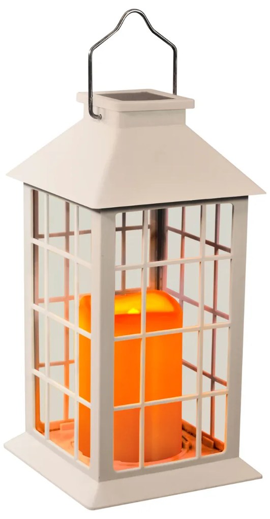 BERGE LED solárny záhradný lampáš - biela