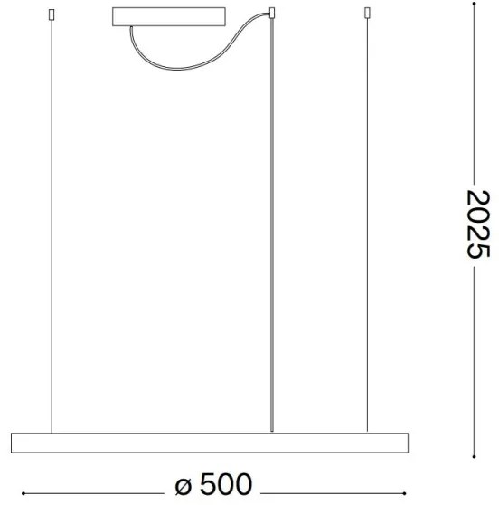 Ideal Lux - LED Stm. luster na lanku ORACLE S LED/28W/230V 4000K pr. 50 cm biela