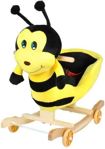 ISO Plyšová hojdacia jazdiaci včielka 2v1 žltá, 4969