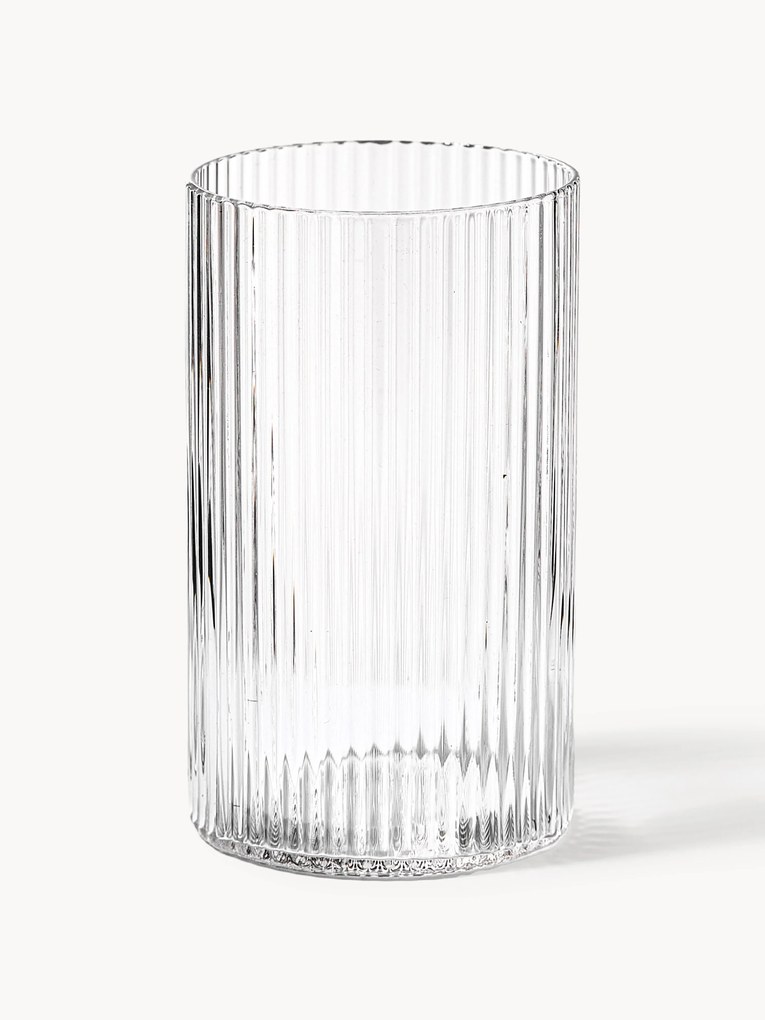 Ručne fúkané malé poháre na drinky Ripple, 4 ks