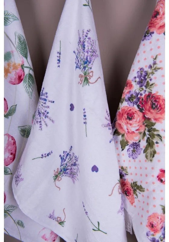 Kuchynský froté uterák s levanduľami Lavander Garden - 40*66 cm