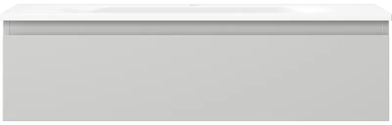 Mexen Orio, kúpeľňová skrinka 90 cm s umývadlom Vela, 1 zásuvka, šedá matná/biela matná, 91A10-09023-1-BF62-W23M01