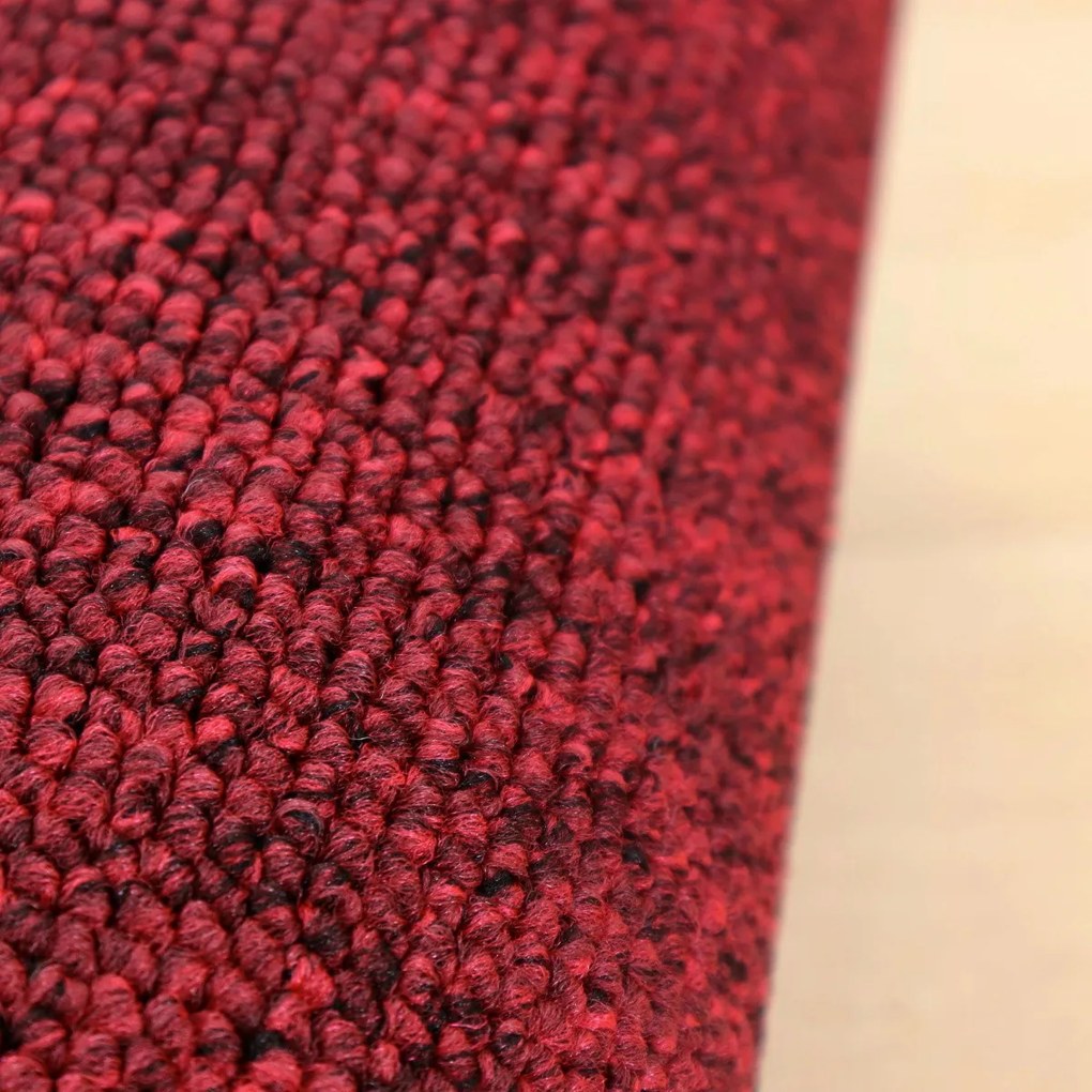 Betap, Metrážny koberec Debut 35, na mieru, šíře 4m, červená, filc, detská izba