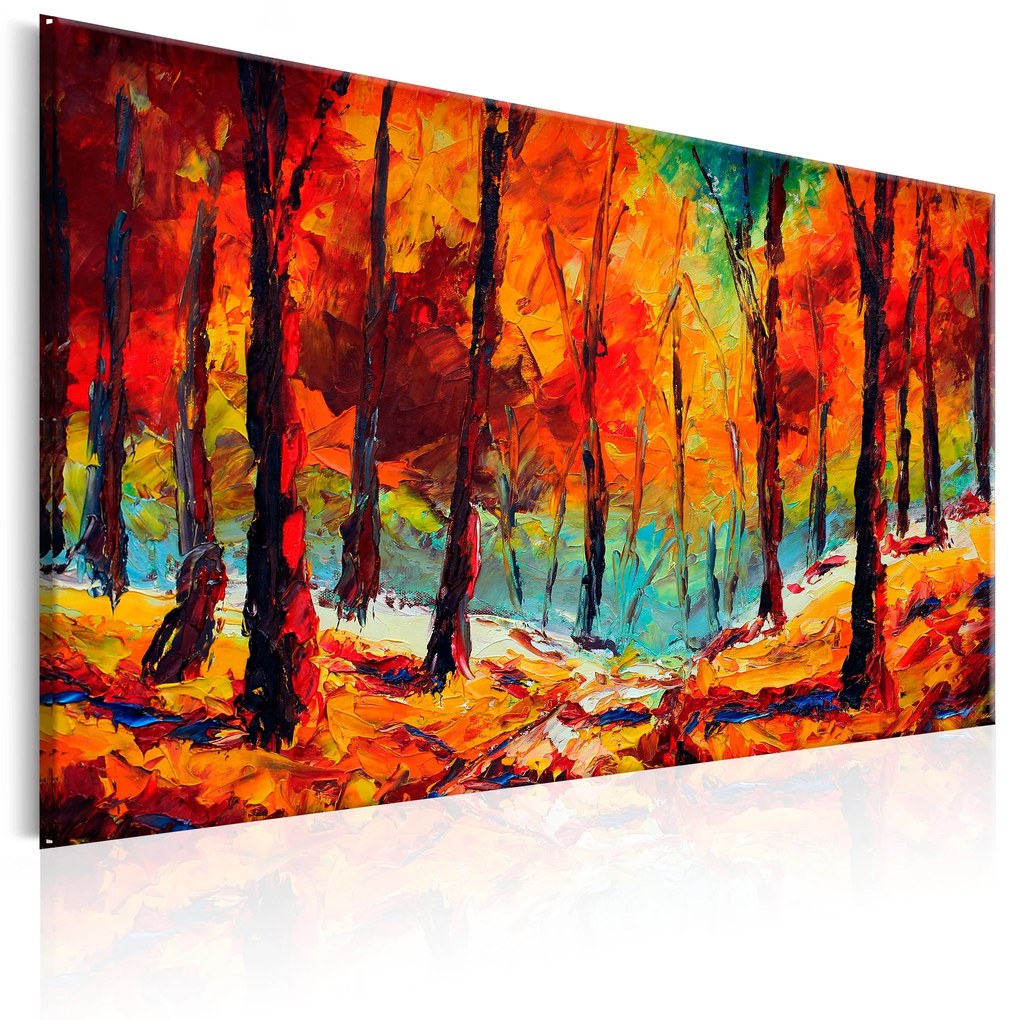 Artgeist Obraz - Artistic Autumn Veľkosť: 90x60, Verzia: Na talianskom plátne