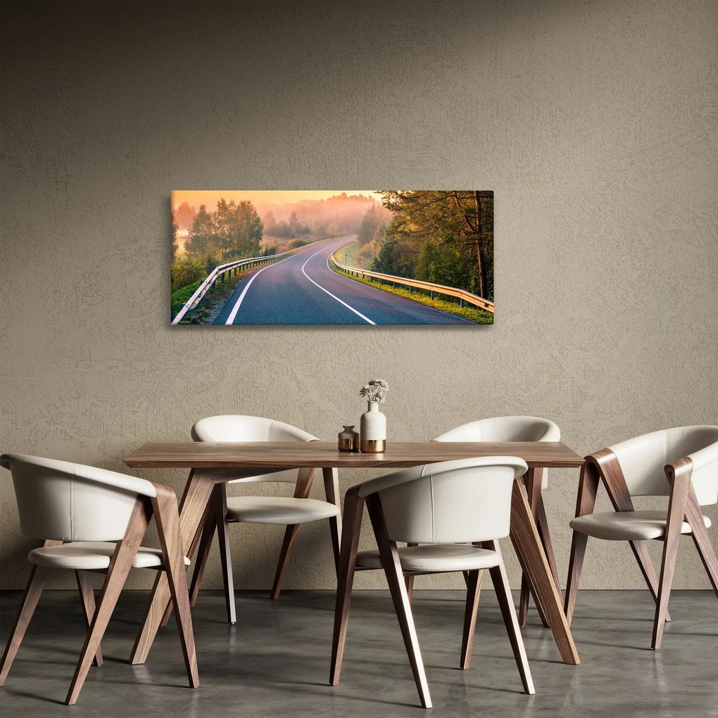 Obraz - Cesta pri východe slnka (120x50 cm)