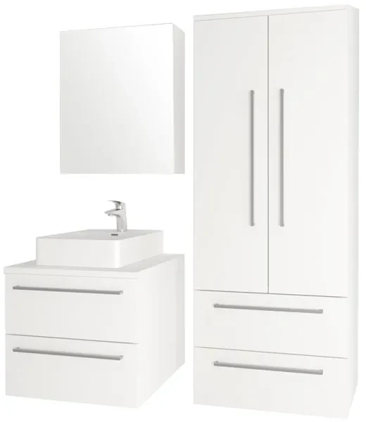 Mereo, Mereo Bino, kúpeľňová skrinka vysoká 163 cm, dvojitá, Multidecor, Pino Aurélio, MER-CN699PINO