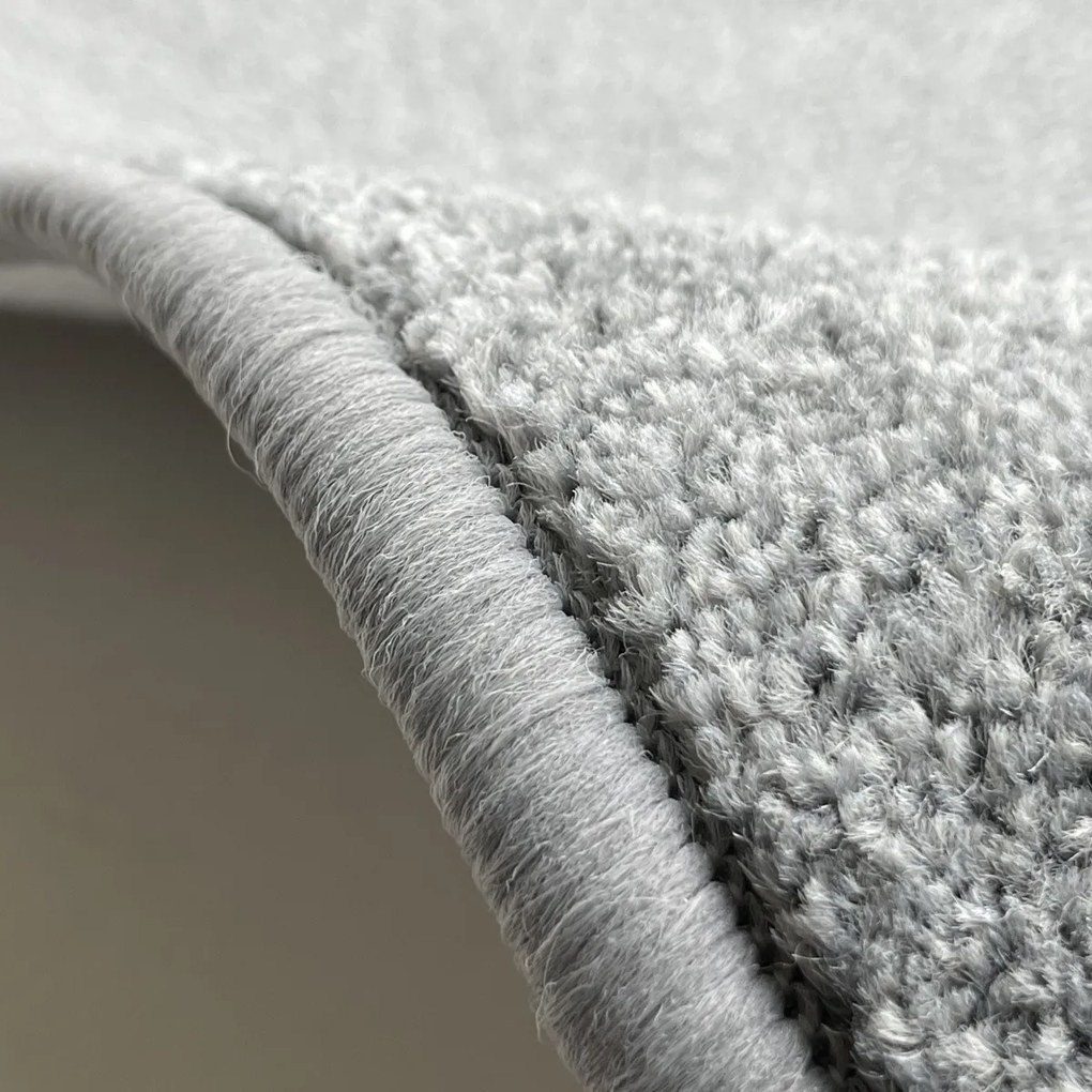 Vopi, Kusový koberec Messina šedá štvorec, 150x150, šedá, obývacia izba