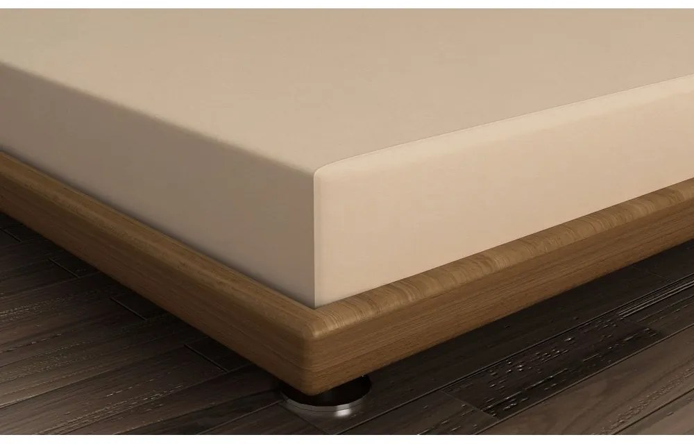 Béžová napínacia bavlnená plachta 140x200 cm – Mijolnir