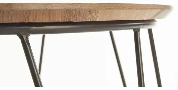 Konferenčný stolík NUBIRA 41x60 cm čierna/hnedá