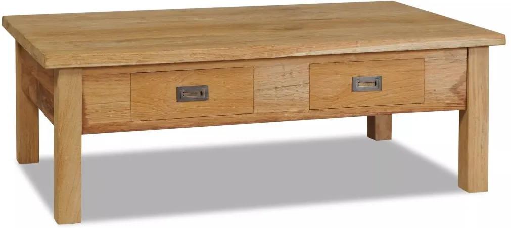 244483 Edco Konferenčný stolík z masívneho teakového dreva, 100x60x35 cm