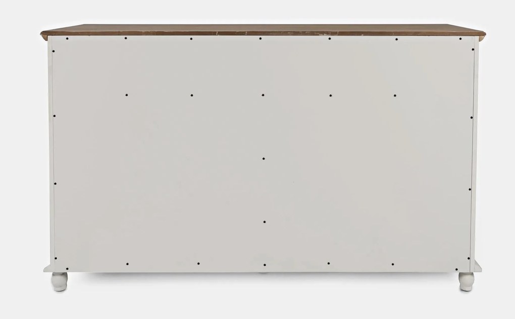 Komoda Avola 147 cm z masívu krémová/hnedá