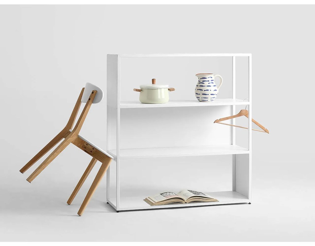 Biela Stojan na knihy Hyller 100 × 35 × 110 cm 100 × 35 × 110 cm CUSTOMFORM