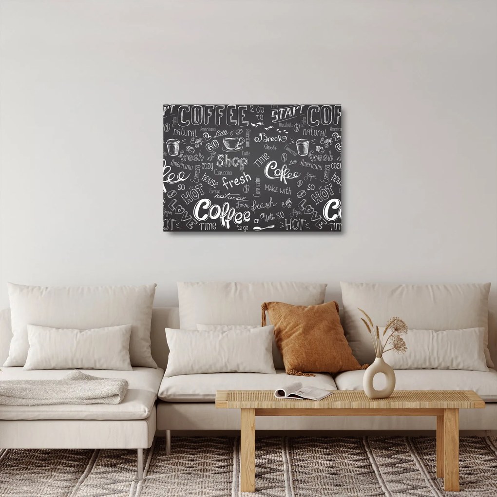 Sklenený obraz - Coffee (70x50 cm)