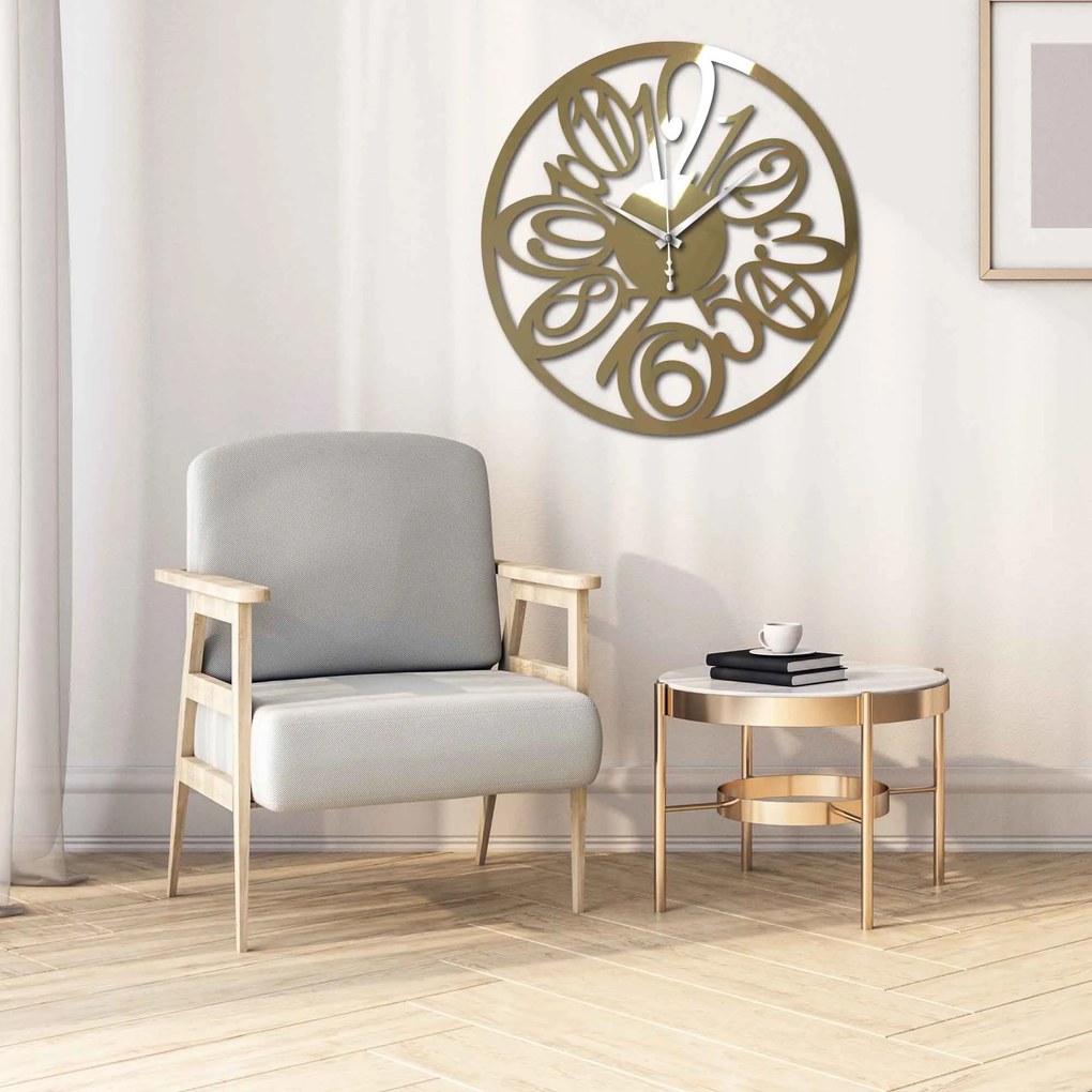 Hodiny na stenu z plexiskla - Sentop | X0109 | farebné: Šedá kovová Ral 7005 Strieborné ručičky 30 cm 4222-70234 X0109