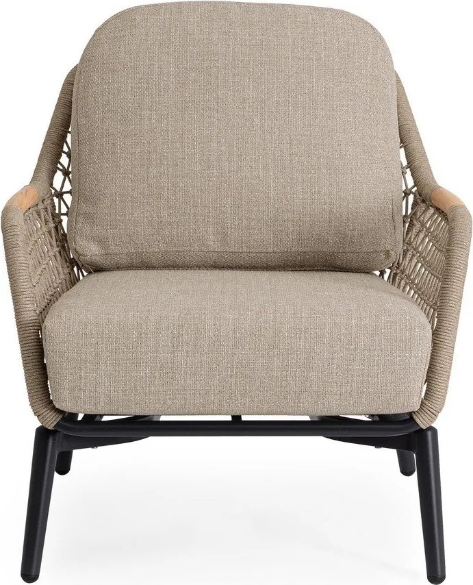 Svetlohnedé kovové záhradné kreslo Eulero – Bizzotto