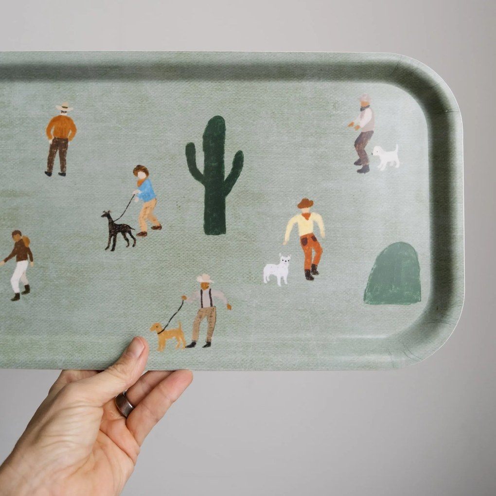 Fine Little Day Servírovací podnos Cowboys and Dogs 43 x 22 cm