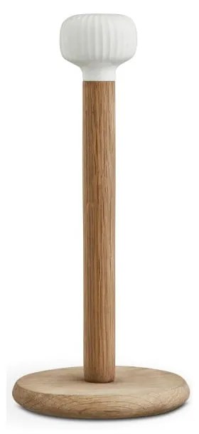 Stojan na papierové utierky z dubového dreva s bielym detailom z porcelánu Kähler Design Hammershoi