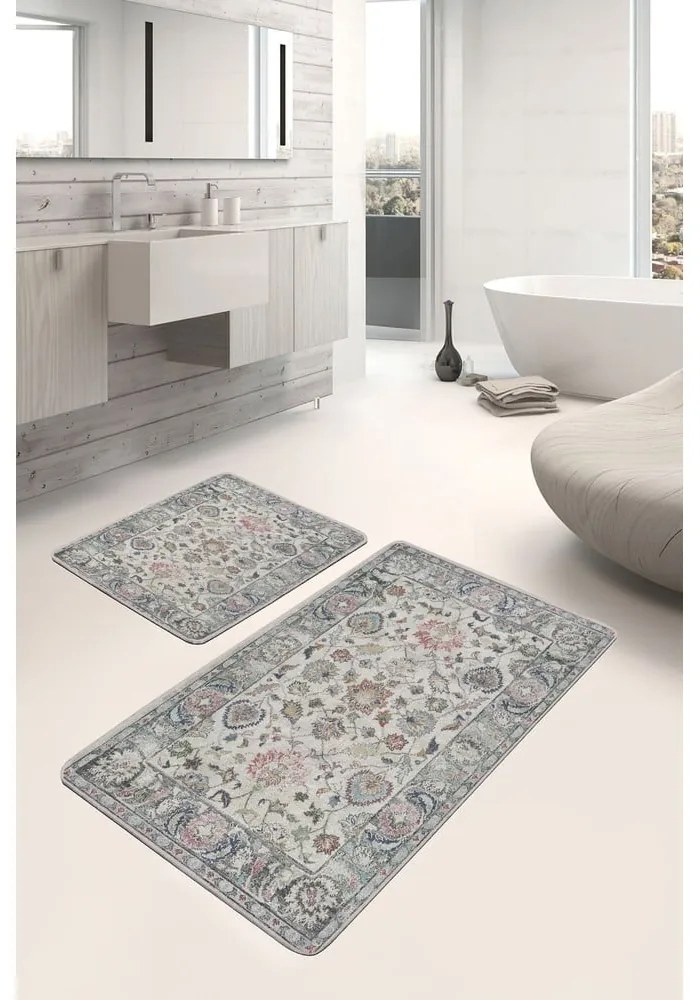Sivé kúpeľňové predložky v súprave 2 ks 60x100 cm – Mila Home