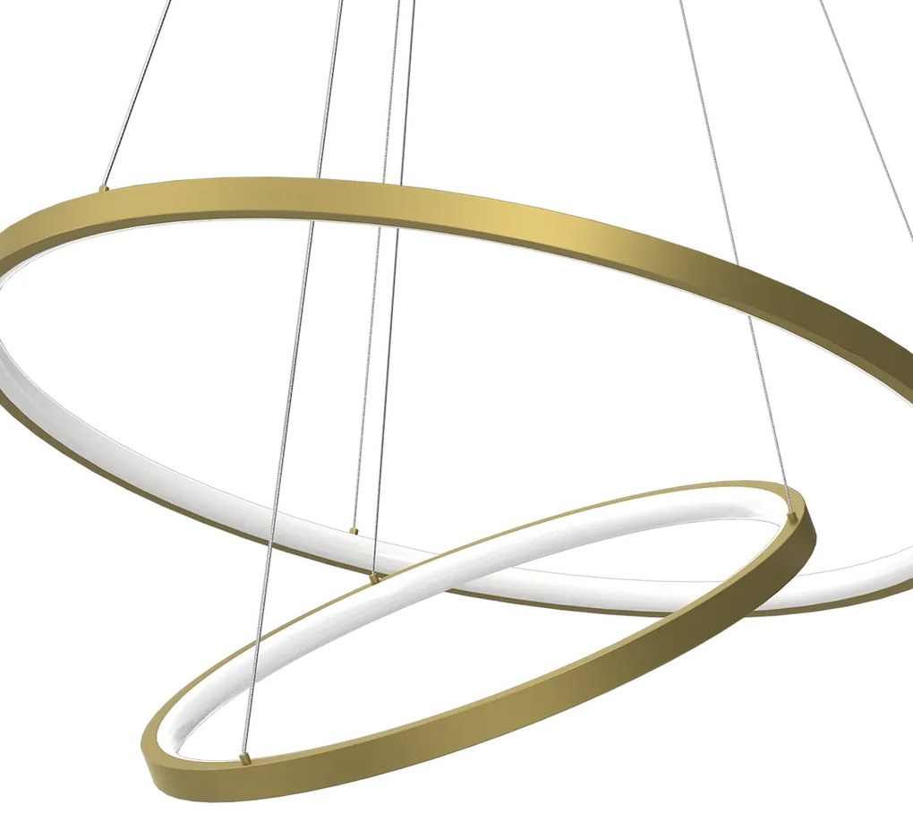 Závesné LED svietidlo Hoop, 2x LED 51w, 4000k, g