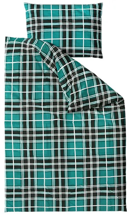 Flanelové obliečky KOSTKA zelené Rozmer obliečky: 70 x 90 cm | 140 x 200 cm