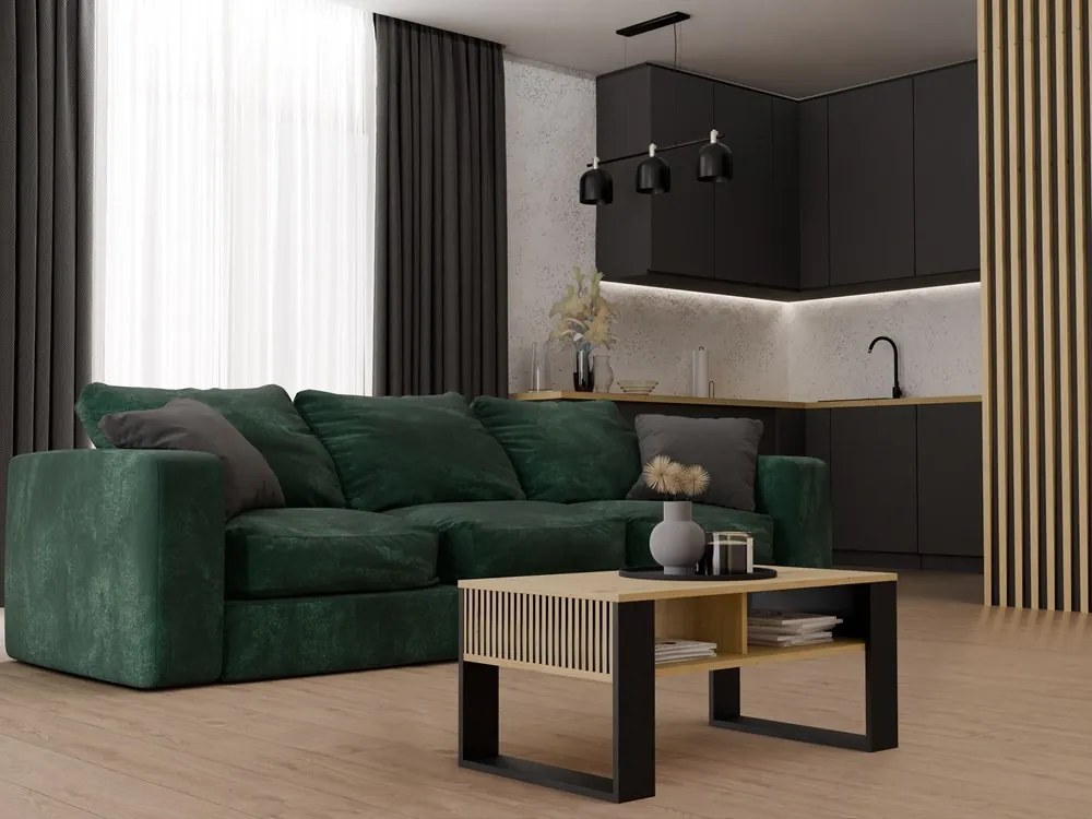 Konferenčný stolík LAWA Modern 2P Slim dub artisan/čierny