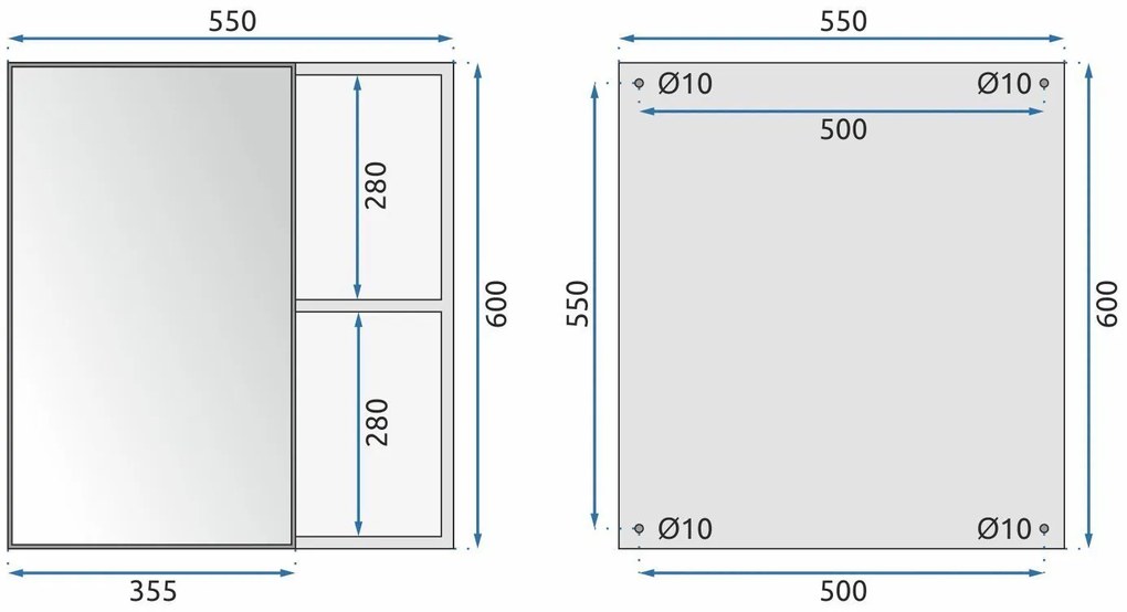 Rea Paris, súprava kúpeľňového nábytku s umývadlom 60cm, biela, REA-M0001
