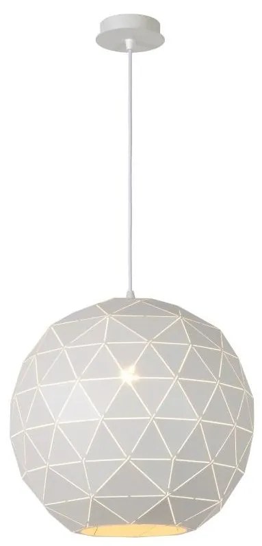 Lucide 21409/40/31 - Závesné svietidlo OTONA 1xE27/60W/230V biela