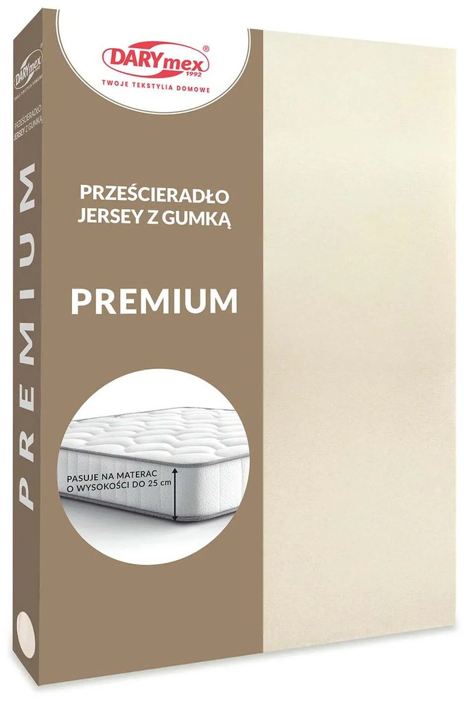 JERSEY PRESTIERADLO PREMIUM 200X220 CM SVETLOBÉŽOVÉ