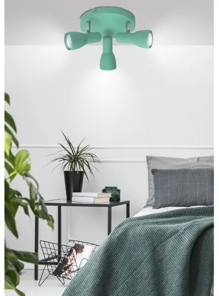 Bodové svietidlo PICARDO 3xE14/40W/230V tyrkysová