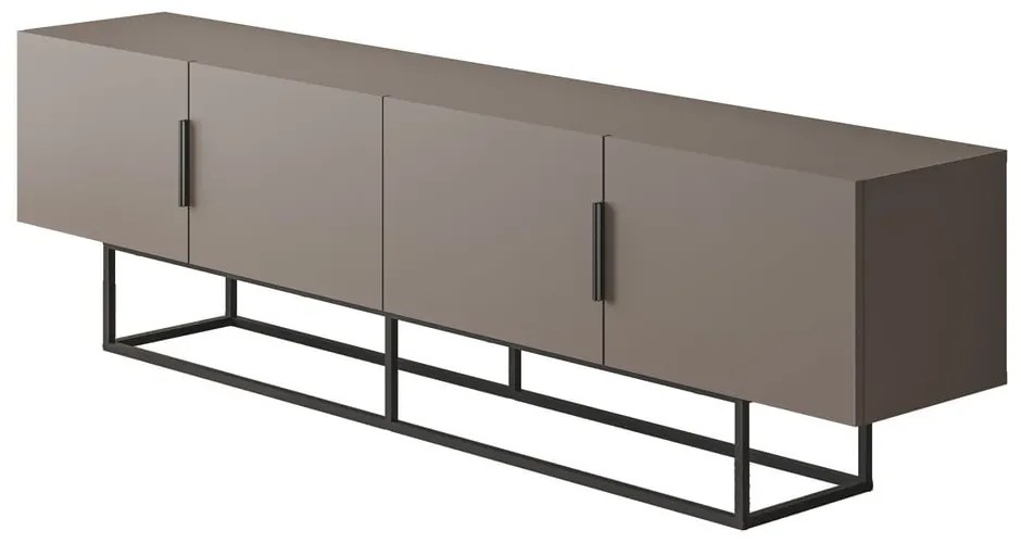 Sivo-béžový TV stolík 200x55 cm Titan – Marckeric