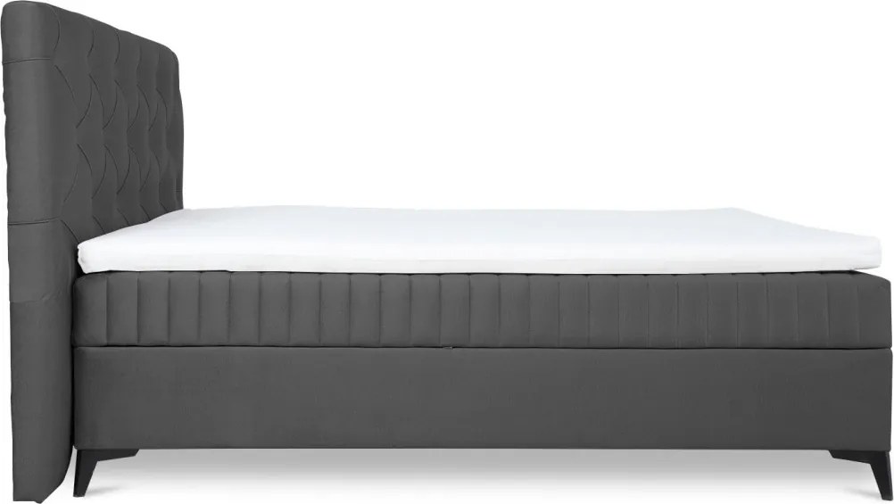 Posteľ Lusaka 180x200 cm, stredne šedá látka