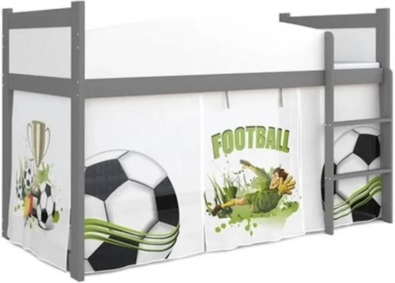 GL Swing futbal 02 vyvýšená sivá posteľ rošt + matrac zadarmo Farba: Biela