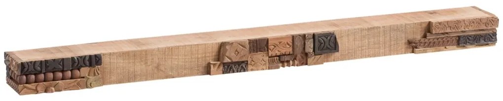 furniture-nabytek.cz - Masívna nástenná polica Greenland z mangového dreva, lakovaná, hnedá – 160×15×10 cm
