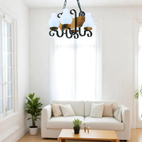 Brilagi - Luster na reťazi QUEEN 4xE14/40W/230V buk