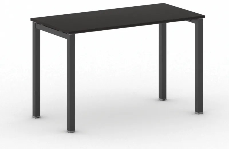 Kancelársky stôl PRIMO SQUARE, 120x60 cm, čierna podnož, wenge