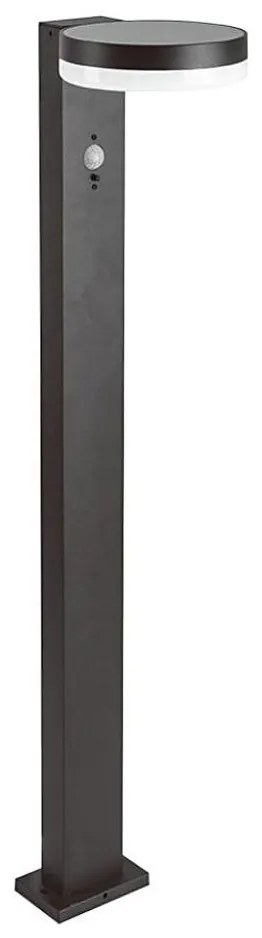 LED Solárna lampa so senzorom LED/2W/3,7V IP54 3000K zaokrúhlený čierna