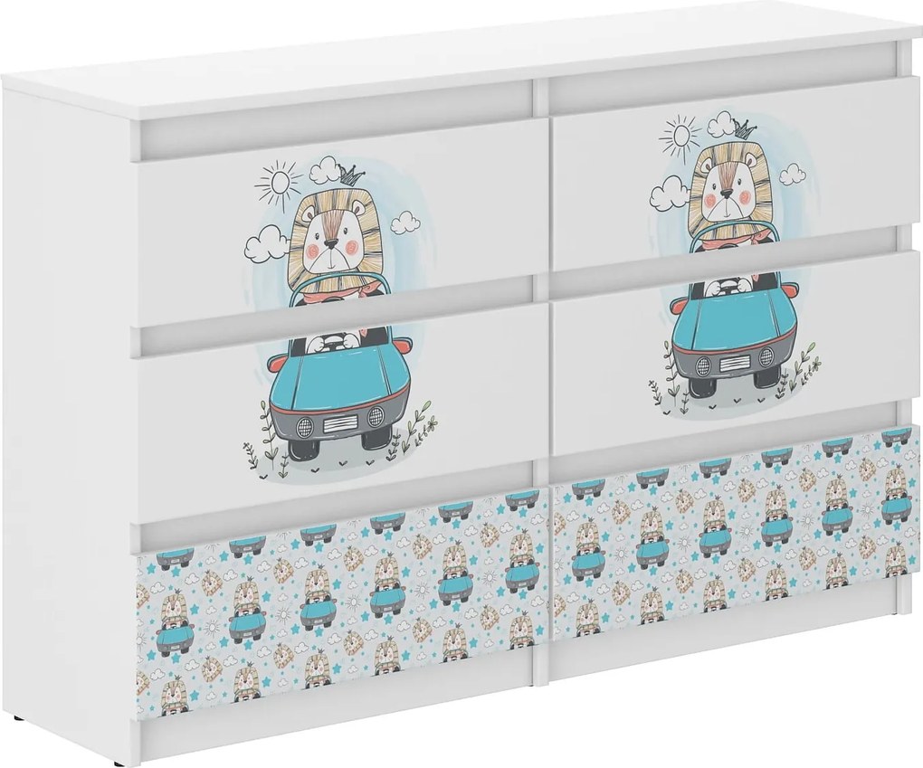 Wooden Toys Detská komoda R-120 LEVÍ KRÁĽ