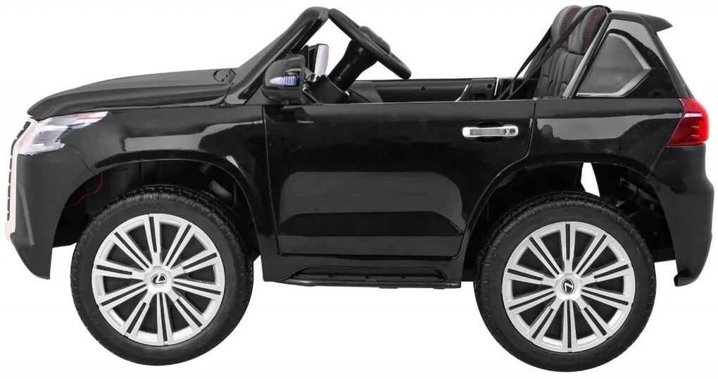 RAMIZ ELEKTRICKÉ AUTÍČKO LEXUS LX570 - LAKOVANÉ - ČIERNE - 4 x 45W - 2 x12V 7Ah - 2023