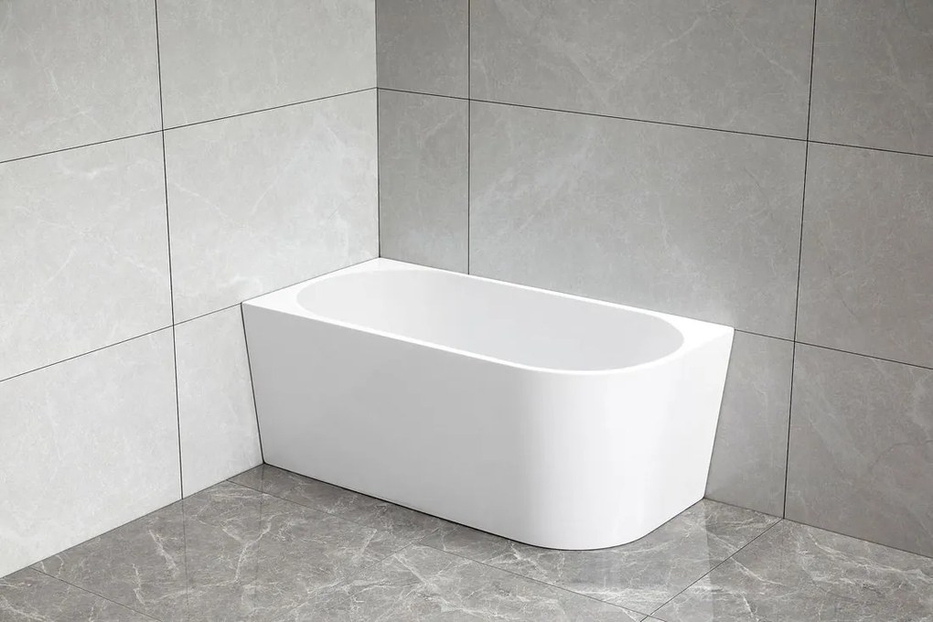 Aqualine Aqualine, TIBERA L rohová stojaca vaňa 150x75cm, biela, E1047